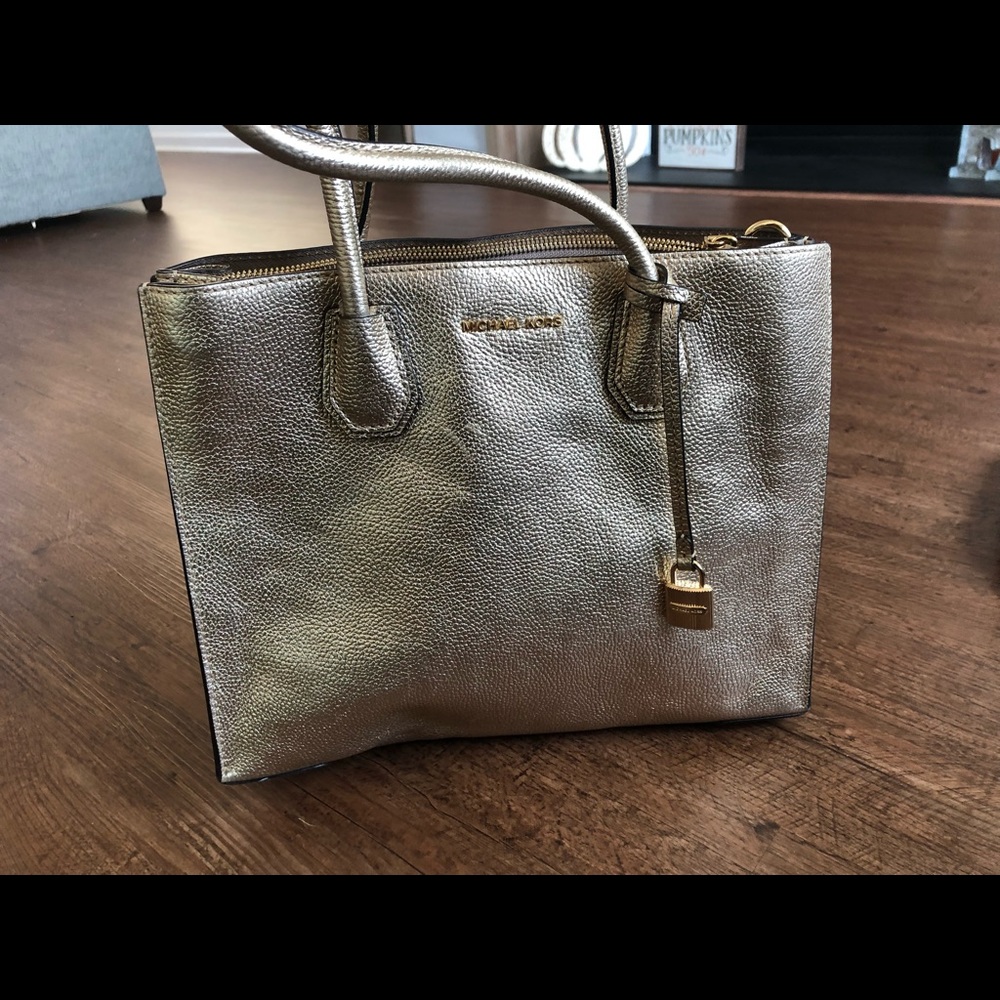 Gold Michael Kors tote